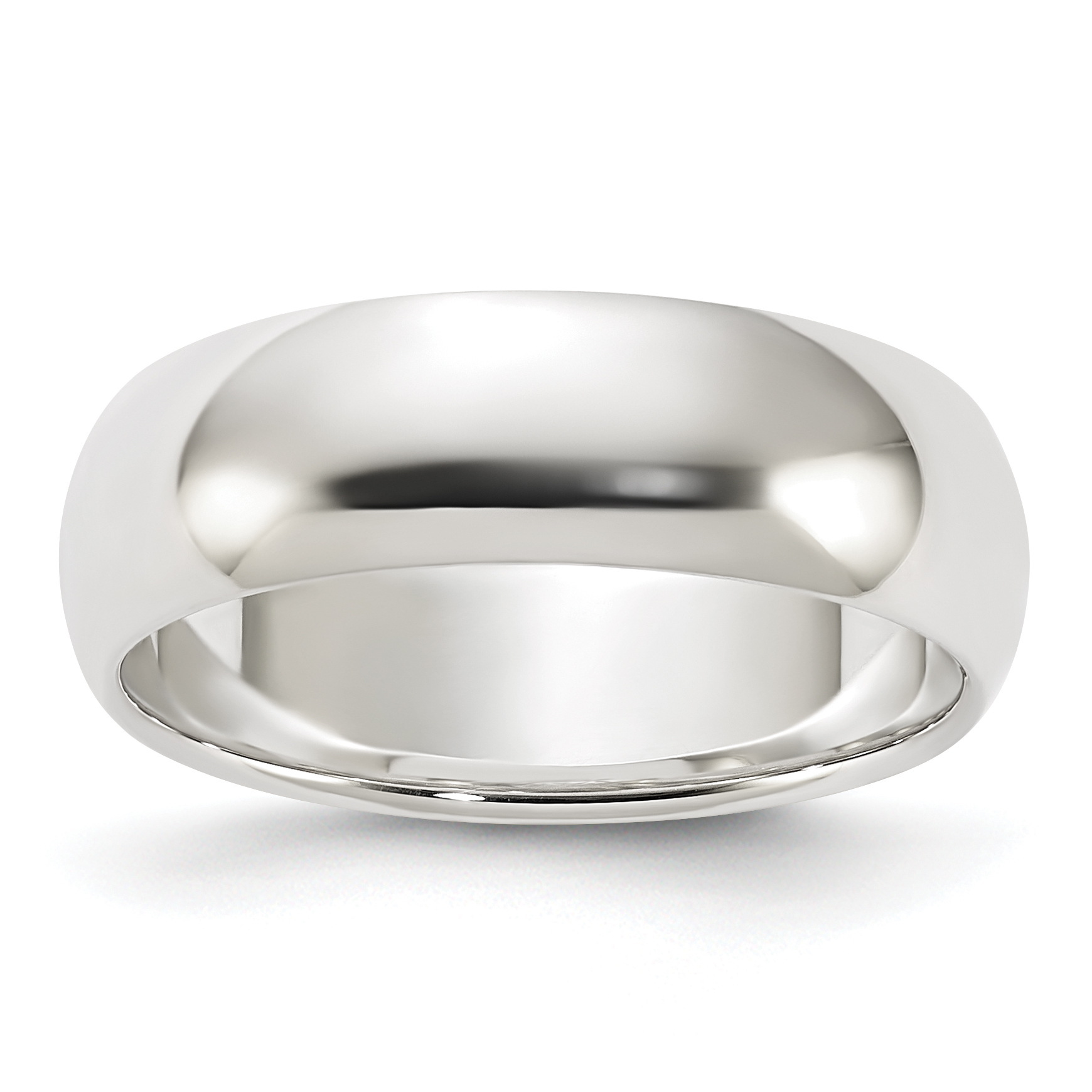 Chisel Sterling Silver 6mm Half-Round Band