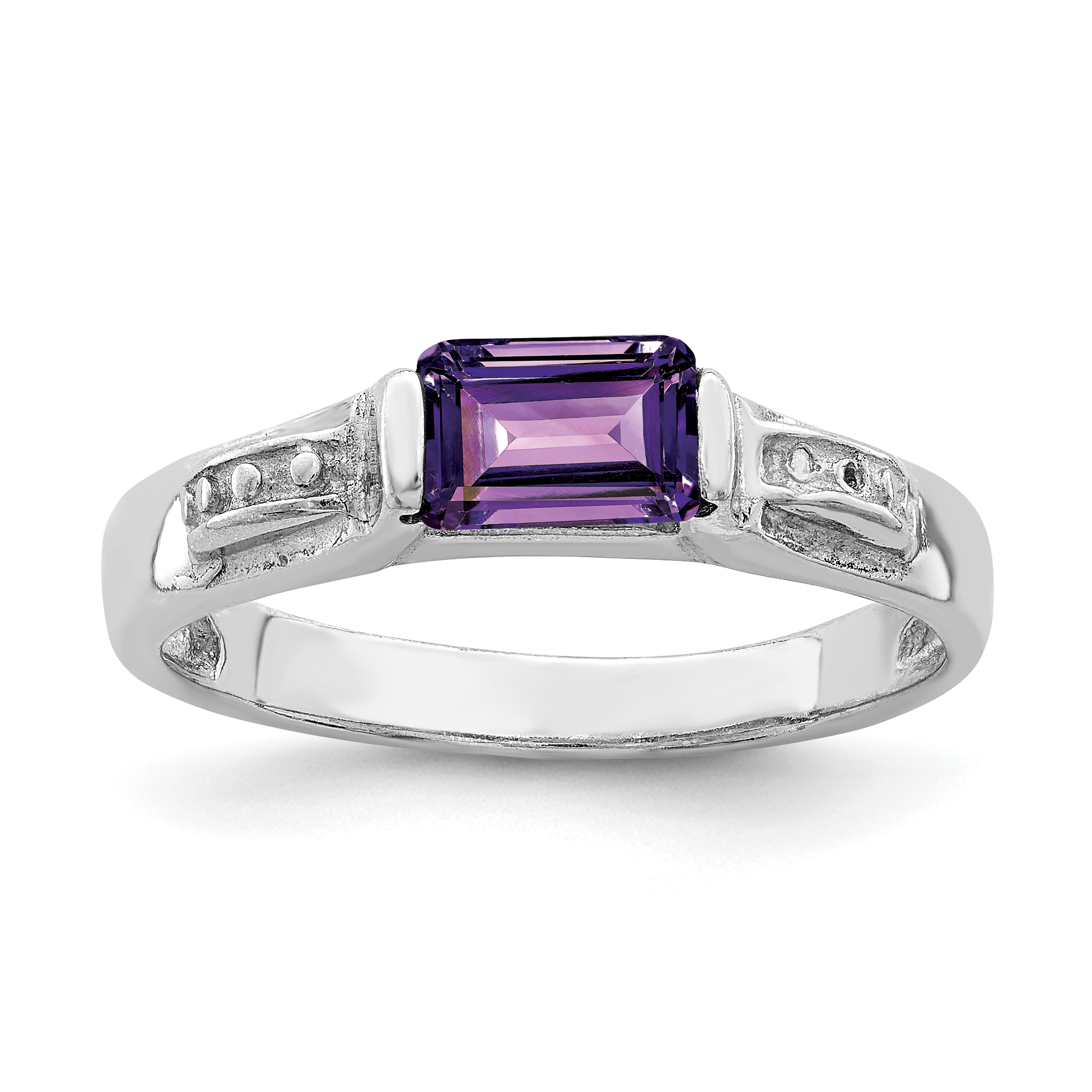 Core Gold Sterling Silver Amethyst Ring