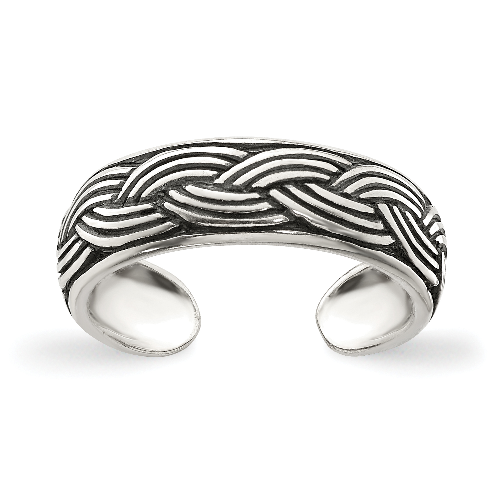 Core Silver Sterling Silver Antiqued Toe Ring