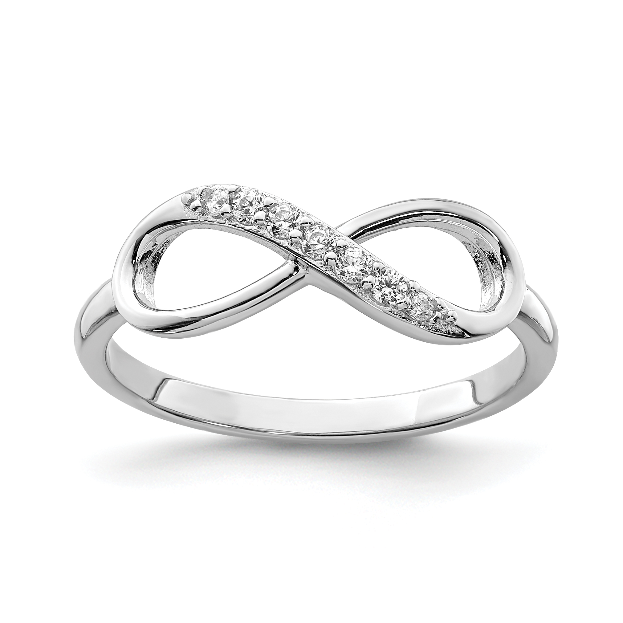 Infinity Sterling Silver with CZ Infinity Ring