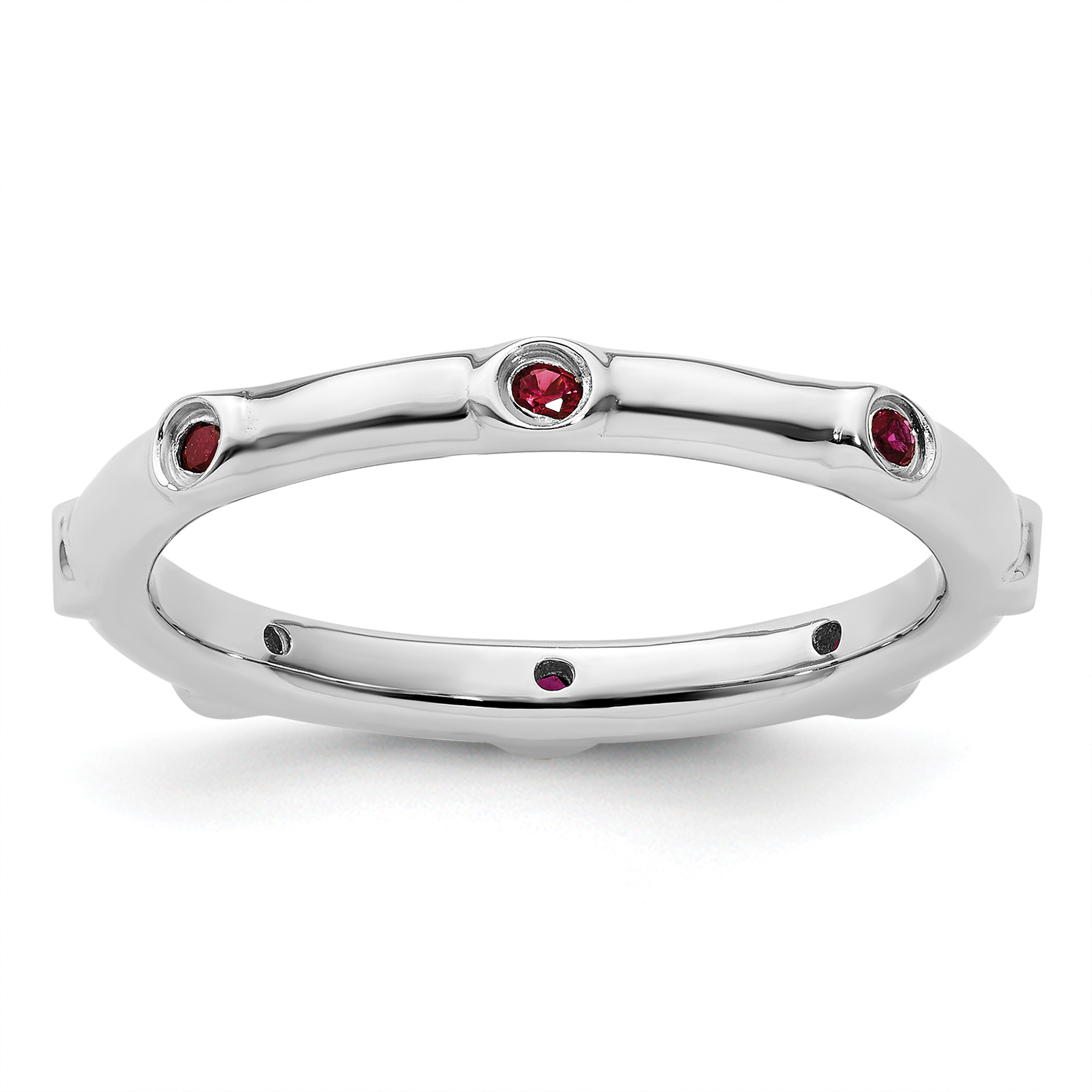 Stackable Expressions Sterling Silver Stackable Expressions Created Ruby Ring