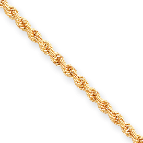 Kelly Waters 18in Gold-plated 3mm Diamond Cut French Rope Chain