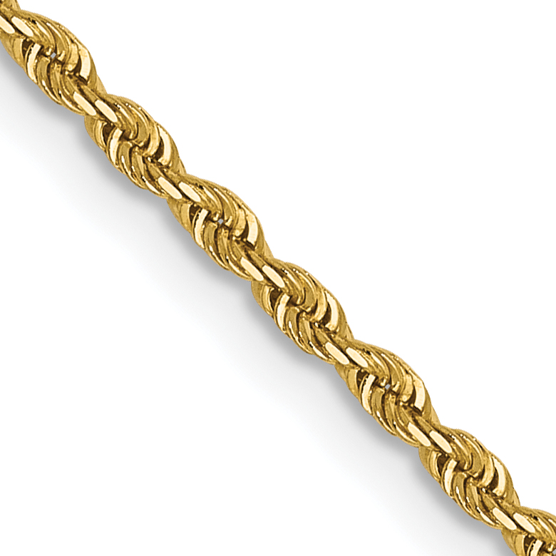 Leslie's Leslies 14K 1.3mm Diamond Cut Rope Chain