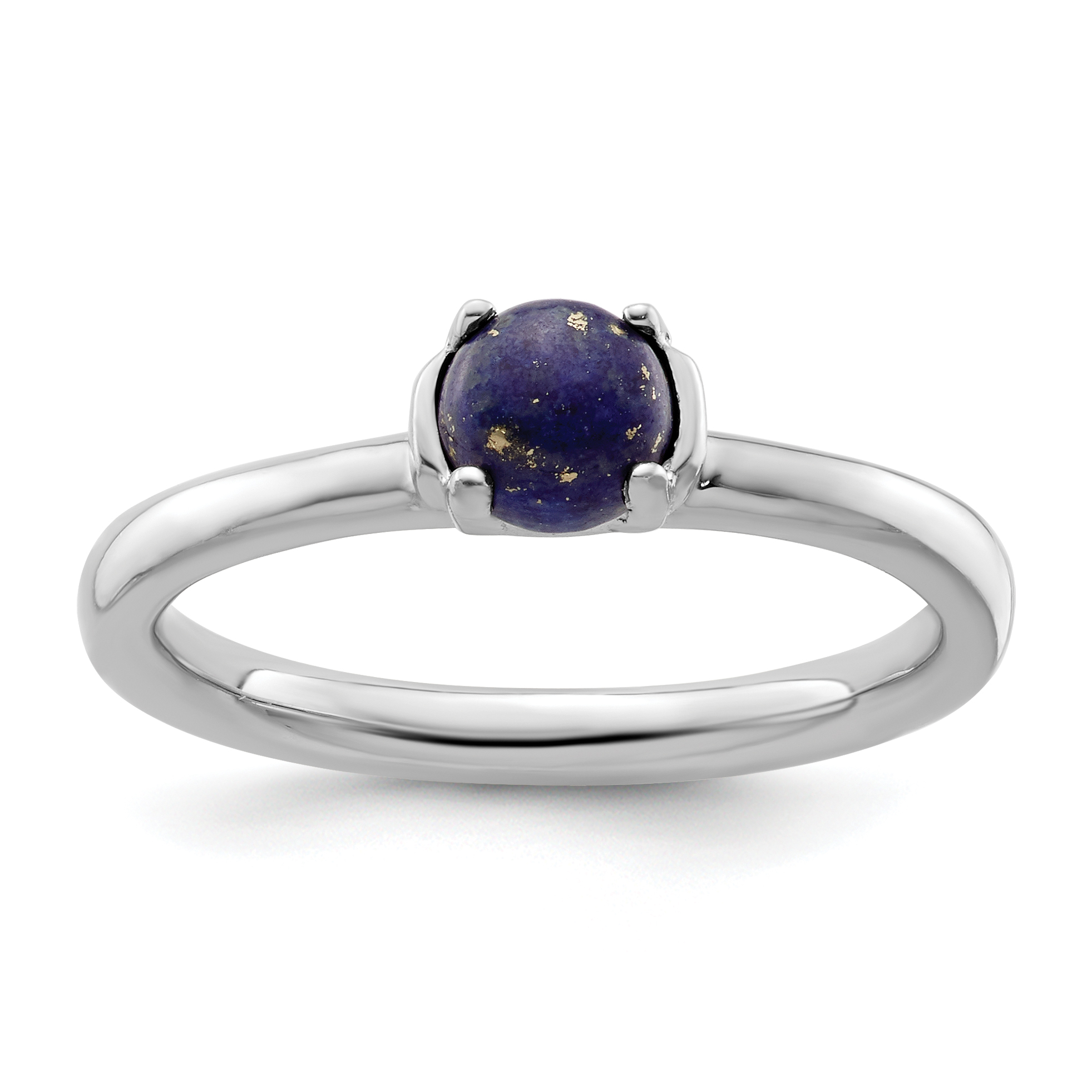 Stackable Expressions Sterling Silver Stackable Expressions Polished Blue Lapis Ring