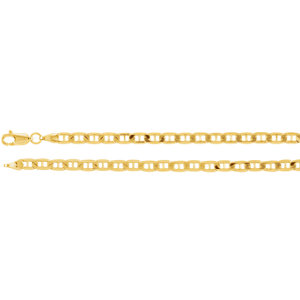 Stu 14kt Yellow 3.5mm Solid Anchor 7" Chain 