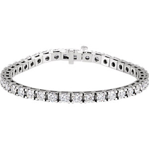 Aquarella&Reg; Collection 18kt White 9 CTW Diamond Line 7.25" Bracelet