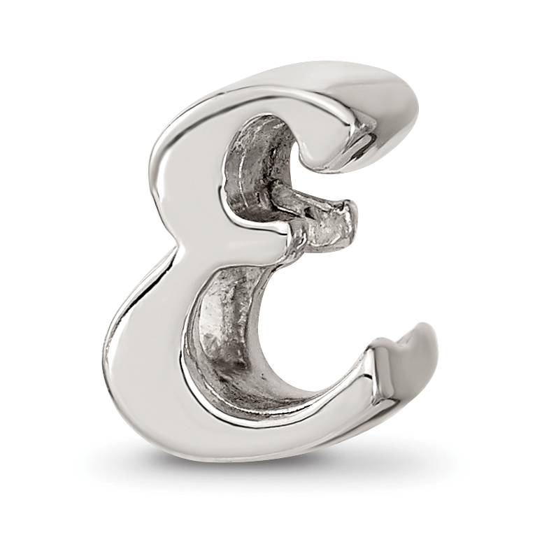 Reflection Beads Sterling Silver Reflections Letter E Script Bead