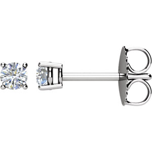 Stu 14kt White 1 1/2 CTW Diamond Earrings
