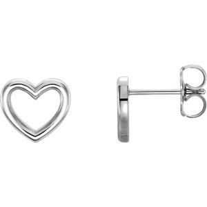 Tres Chere&Reg; Collection Sterling Silver Heart Earrings