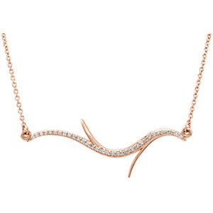 Tres Chere&Reg; Collection 14kt Rose 1/8 CTW Diamond 18" Necklace