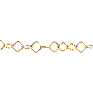 Stu 14kt Yellow Square Link 17" Chain
