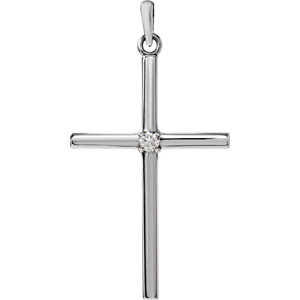 Tres Chere&Reg; Collection 10kt Yellow 1.75mm Round Cross Pendant Mounting