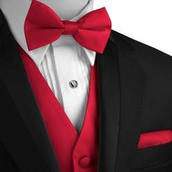 Best Tuxedo Italian Design, Men's Formal Tuxedo Vest, Bow-Tie & Hankie Set