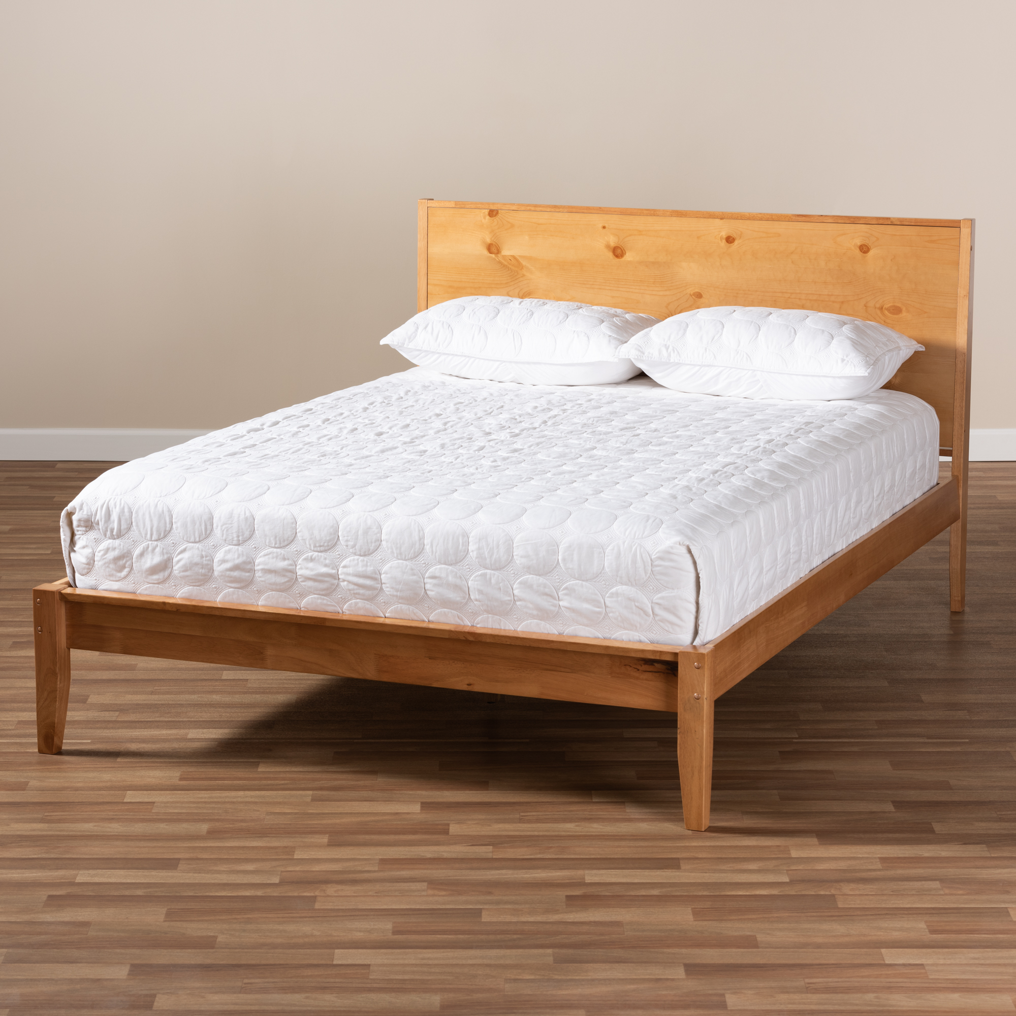 Baxton Studio Marana Modern And Rustic, Full Size Pine Wood Platform Bed Frame