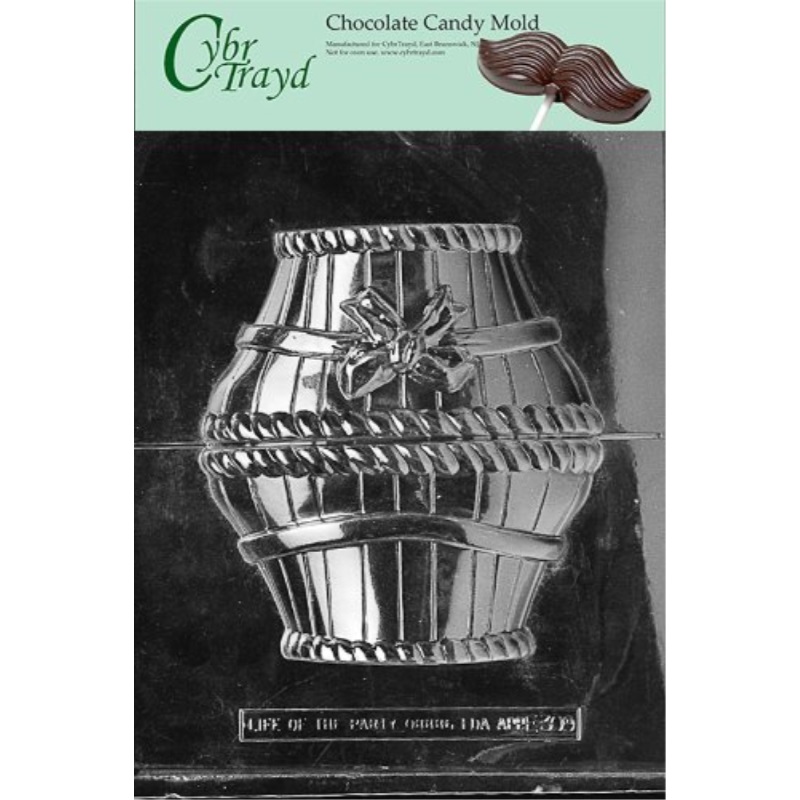 Cybrtrayd Life of the Party E309 Basket with Bow Easter Chocolate Candy Mold in Sealed Protective Poly Bag Imprinted with Copyri