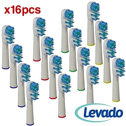 LEVADO Generic Oral B Braun Dual Clean Electric Toothbrush Replacement Brush Heads 16 Pack