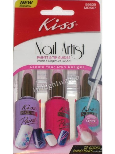 Kiss Nail Artist Paints And Tip Guides For Nails Mdk07