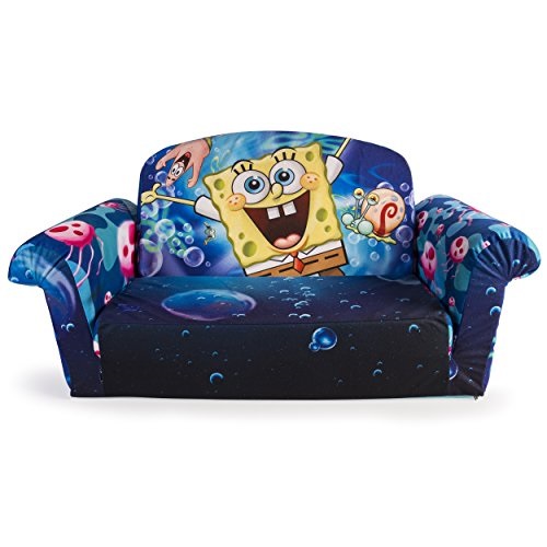 Marshmallow Fun Co Furniture Children S 2 In 1 Flip Marshmallow Fun Co Furniture Children S 2 In 1 Flip Open Foam Sofa Nickelodeon Spongebob Square Pants By Spin Master