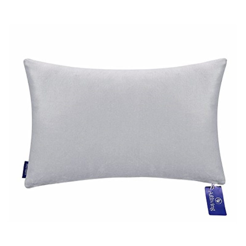 Aitliving Decorative Pillow Covers 12 X 20 Inch Soft Cotton Velvet Aitliving Decorative Pillow Covers 12 X 20 Inch Soft Cotton Velvet Handmade With Linen Reverse Cly Looking Silver Gray