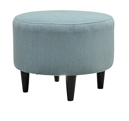 Contemporary Ottomans Round Ottoman Chair Coffee Table Extra Seating Contemporary Ottomans Round Ottoman Chair Coffee Table Extra Seating Feet Rest Bay Blue