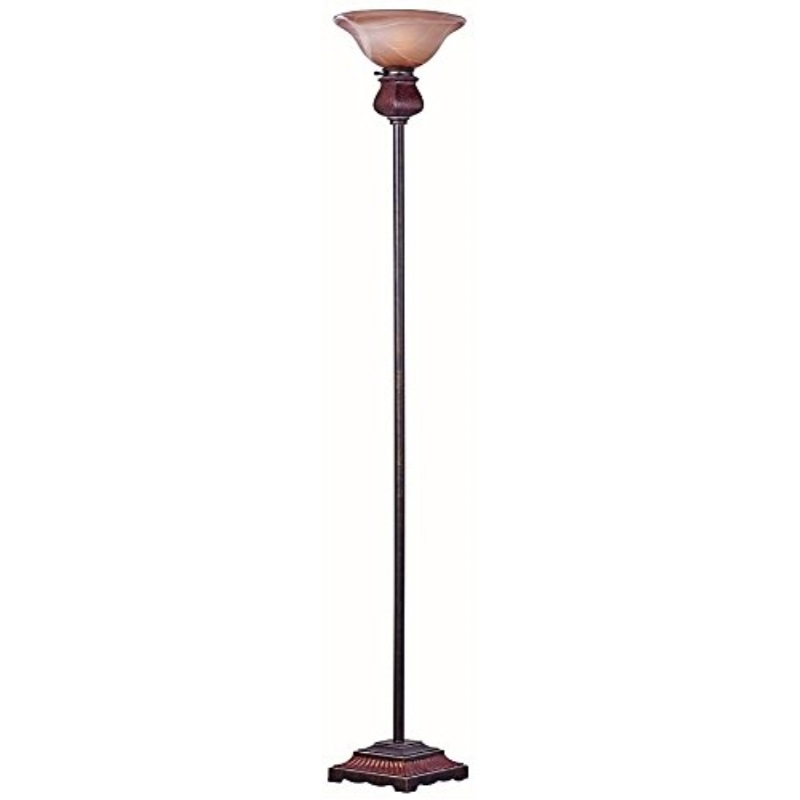 Park Madison Lighting Pmf 2109 20 Incandescent Torchiere Floor Lamp Park Madison Lighting Pmf 2109 20 Incandescent Torchiere Floor Lamp With Amber Swirl Gl Shade In Bronze Finish And Square Bas
