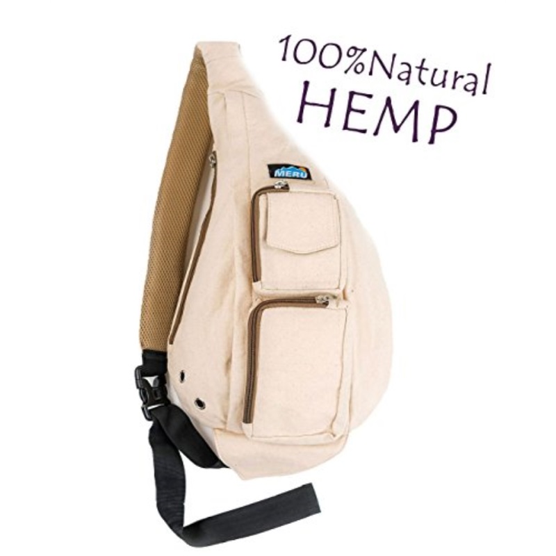 Meru Sling Backpack Bag Small Single Strap Crossbody Pack For Meru Sling Backpack Bag Small Single Strap Crossbody Pack For Women And Men Natural Hemp