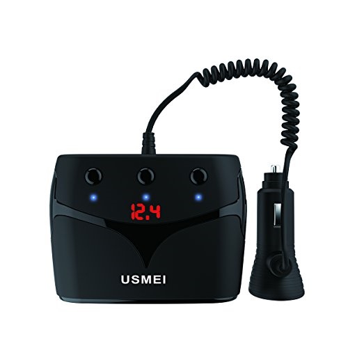 Palumma Adib076q8nsfp Universal 120w 3 Socket Cigarette Lighter Palumma Adib076q8nsfp Universal 120w 3 Socket Cigarette Lighter Splitter Charger Adapter 12 24v Car Dc Outlet With 2 Usb And C Po