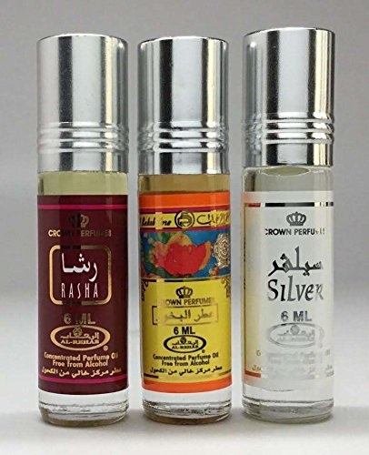 Al-Rehab 6ml Perfume Oils - Bestsellers 10 thru 12 - Rasha - Bakhour Silver