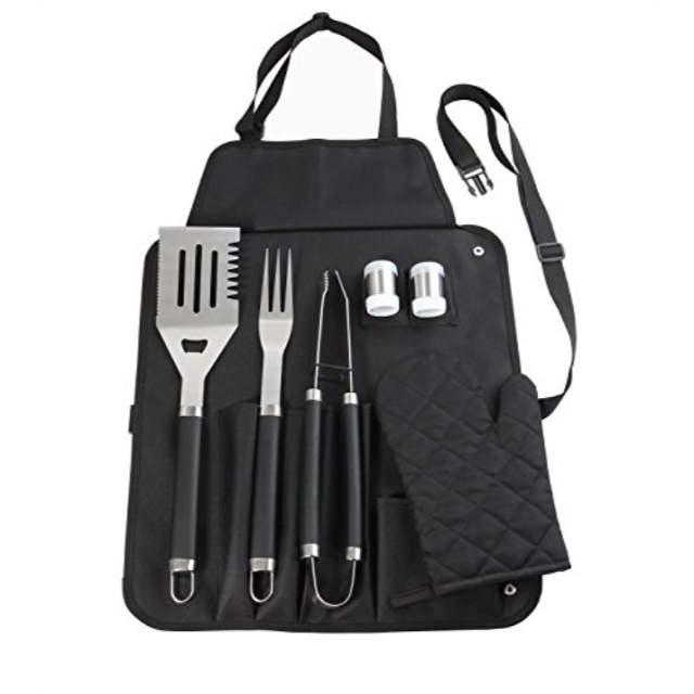 Adib0789753z1 Grilljoy 7pcs Bbq Grill Tools Set Heavy Duty Adib0789753z1 Grilljoy 7pcs Bbq Grill Tools Set Heavy Duty Stainless Steel Accessories With A Storage Bag Complete Outdoor Grilling Kit