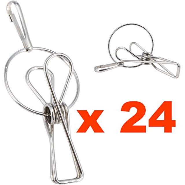 Pro Chef Kitchen Tools Hanger Clips Laundry Clothes Pins Metal Pro Chef Kitchen Tools Hanger Clips Laundry Clothes Pins Metal Hanging Drying Rack Clotheslines Wire Clip Set Of 24 Bag Chip Cli