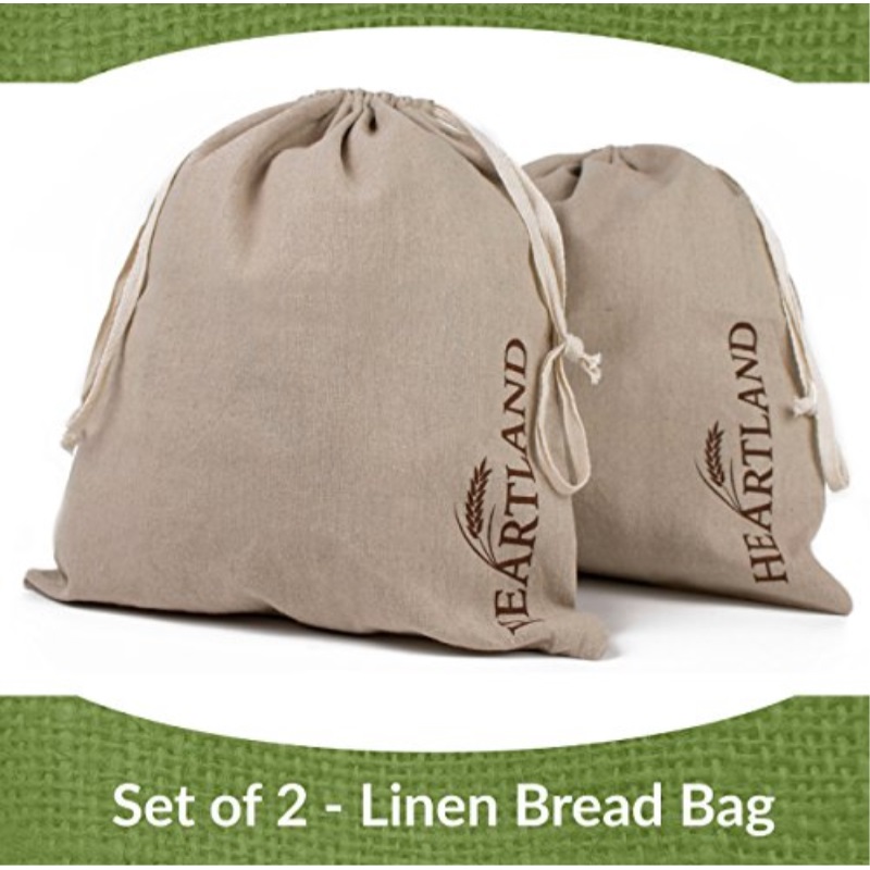 Heartland 100 Natural Linen Bread Bags Ideal For Homemade Heartland 100 Natural Linen Bread Bags Ideal For Homemade Unbleached Reusable Food Storage Housewarming Wedding