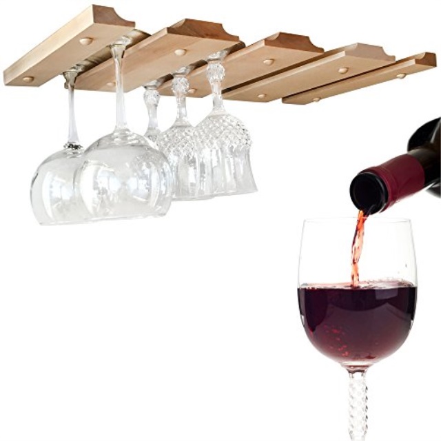 Smitco Hanging Wine Gl Rack Under Cabinet Counter Bar Or Shelf Smitco Hanging Wine Gl Rack Under Cabinet Counter Bar Or Shelf Stemware Holder Unfinished Wooden Storage Racks To Organize 12 Glas