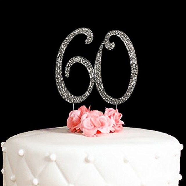 Hatcher Lee 60 Cake Topper For 60 Years Birthday Or 60th