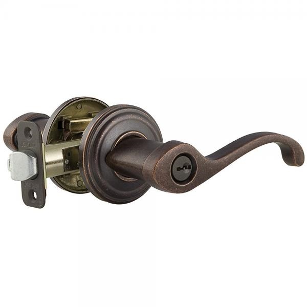 Kwikset Commonwealth Entry Lever Featuring Smartkey In Rustic Bronze