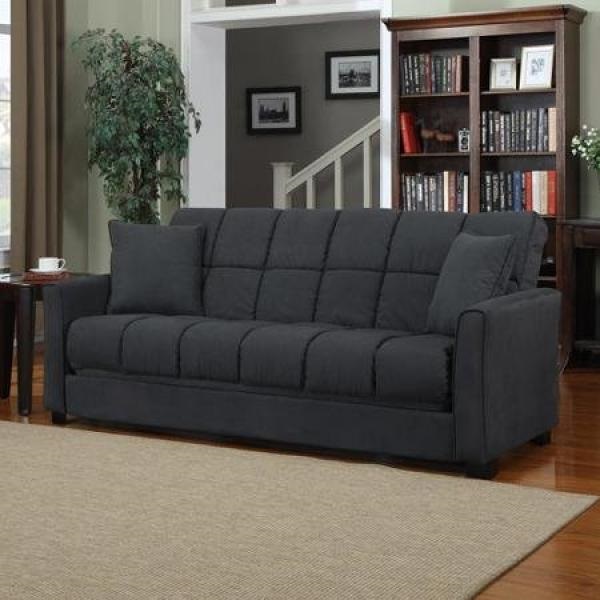 Baja Convert A Couch Sofa Sleeper Bed Charcoal Gray