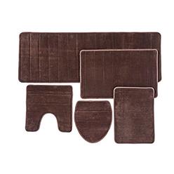 5 Pc Bath Rug Set Over The Floor Bathroom Rug Mat 5piece Set Memory Foam Extra Soft Nonslip Back