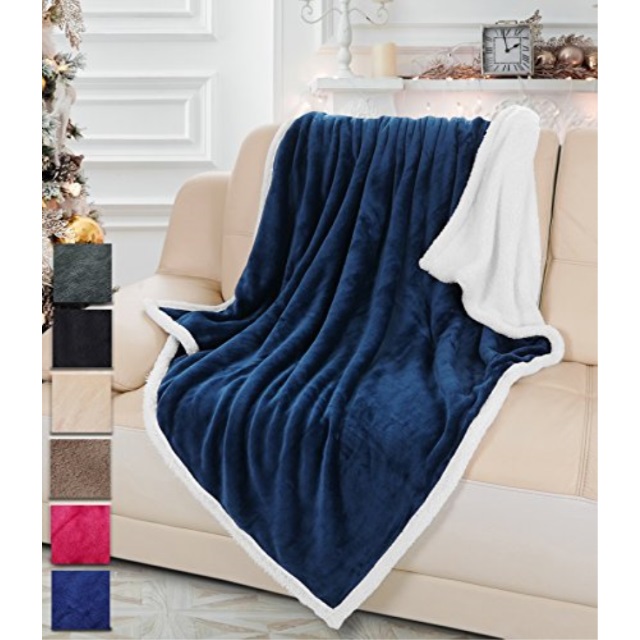 terrania blue sherpa throw