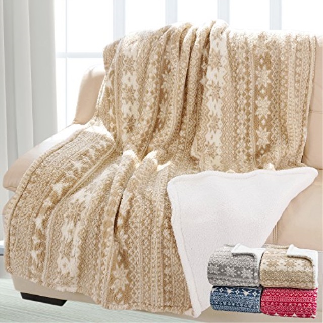 terrania snowflake sherpa throw