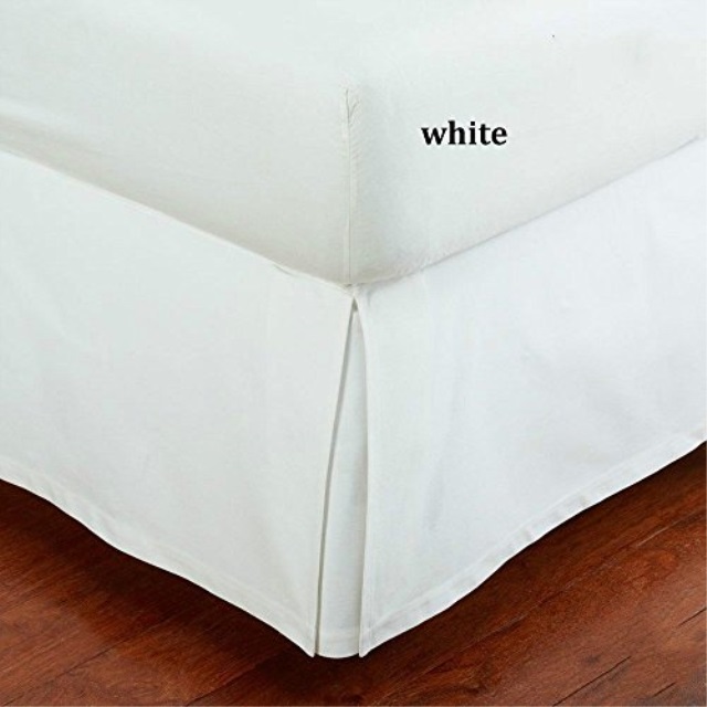 Srp Linen Bedding Real 550 Thread Count Split Corner Bed Skirt Srp Linen Bedding Real 550 Thread Count Split Corner Bed Skirt Dust Ruffle Queen Size Solid White 12 Inches Drop Egyptian Cotton Qua