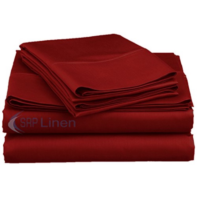 Srp Linen Best Brand Egyptian Cotton 4 Piece New Luxurious Bed Sheet Srp Linen Best Brand Egyptian Cotton 4 Piece New Luxurious Bed Sheet Set With 24 Deep Pocket Burgundy Solid 1000tc Queen