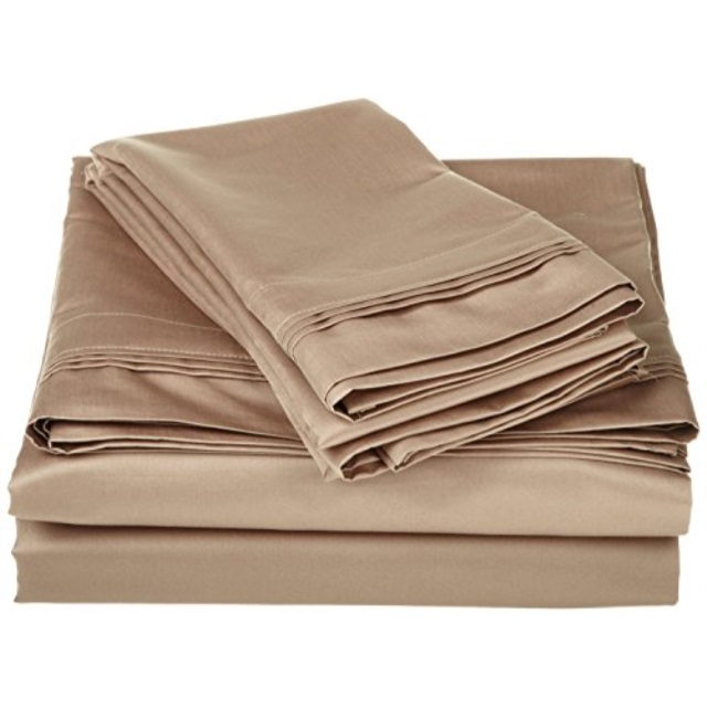 Srp Linen 4piece Extra Deep Pocket Sheet Set Fit Upto 24 Srp Linen 4piece Extra Deep Pocket Sheet Set Fit Upto 24 Inches King Size Egyptian Cotton 400 Thread Count Taupe Solid