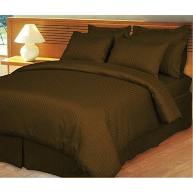 Scalasheets Egyptian Cotton800 Thread Count 24 Inch Deep Pocket Scalasheets Egyptian Cotton800 Thread Count 24 Inch Deep Pocket Sheet Set California King Striped Chocolate