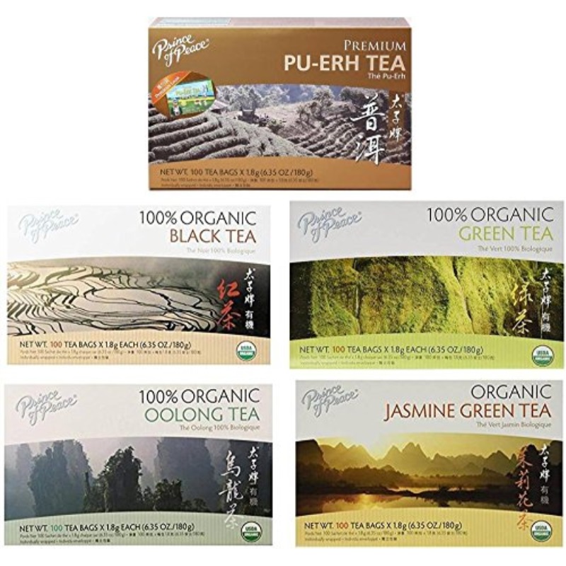 For Le Prince Of Peace Organic Tea Variety Pk Included For Le Prince Of Peace Organic Tea Variety Pk Included Green Jasmine Oolong And White 100 Bags Each Box