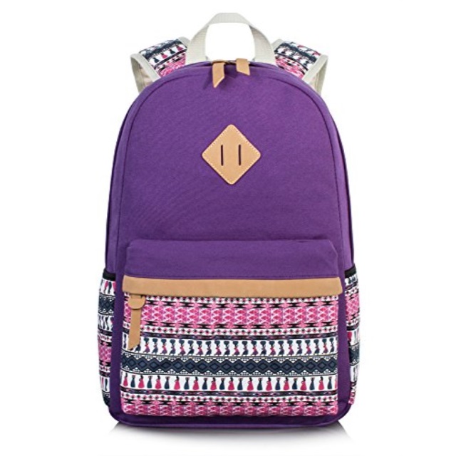Hikkerlink Cute Backpack For S Canvas Middle School Laptop Book Hikkerlink Cute Backpack For S Canvas Middle School Laptop Book Bag Kids Rucksack Purple