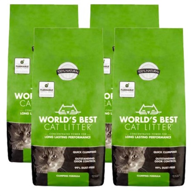 World S Best Cat Litter 28 Lbs Easy Scooping Odor Control Clumping Formula 4 Pack