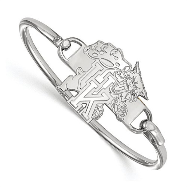 Logoart Ncaa Sterling Silver University Of Kentucky Hook Style Logoart Ncaa Sterling Silver University Of Kentucky Hook Style Bangle 6 Inch