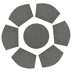 Wedge Shaped Placemats Pauwer Vinyl Wedge Shaped Placemat Set Of 6 Plus Center Round Placemats For Kitchen Table Heat