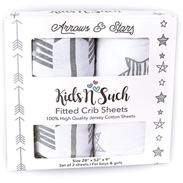 Kids N Such Ed Crib Sheet Set Arrows And Stars 100 Premium Kids N Such Ed Crib Sheet Set Arrows And Stars 100 Premium Jersey Knit Cotton Super Soft Safe For Babies Sheets A S