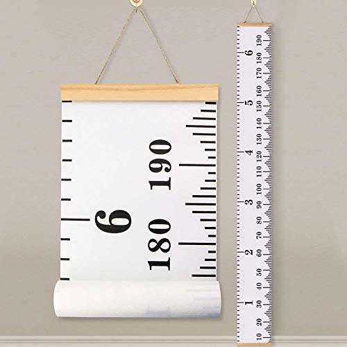 Adib0781gwcnk Baby Height Growth Chart Ruler Kinbon Kids Rollup Kinbon Baby Height Growth Chart Ruler Kids Rollup Canvas Removable Wall Hanging Measurement Decor With W