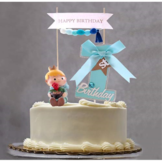 Tink Party Soccerene First Birthday Cake Topper Set For Baby Boy